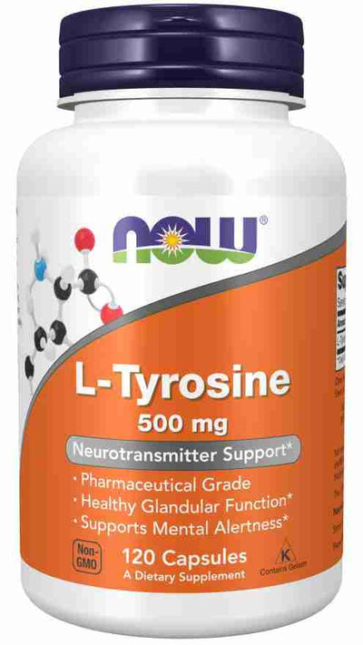 NOW L-Tyrosine 500Mg - 120 Capsules