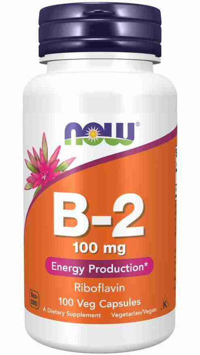 NOW Vitamin B-2 100 mg, 100 Veg Capsules
