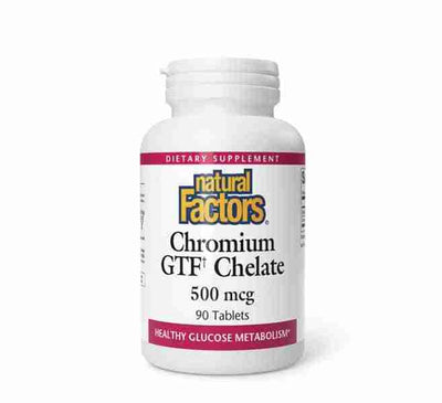 Natural Factors Chromium GTF Chelate 500Mcg 90 Tabs