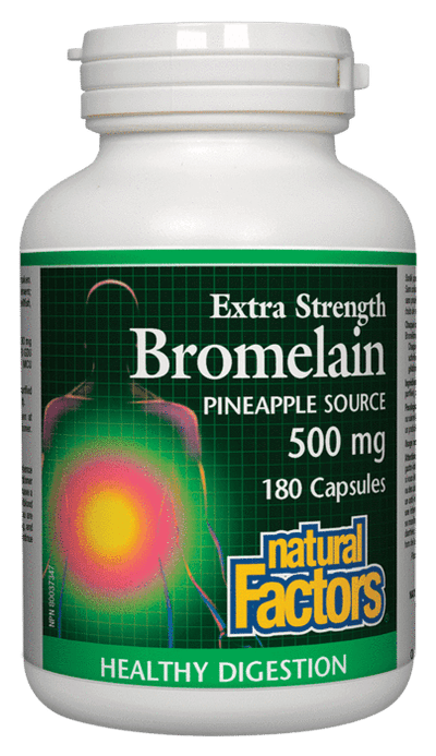 Natural Factor Extra Strength Bromelain 500Mg 180 Capsules