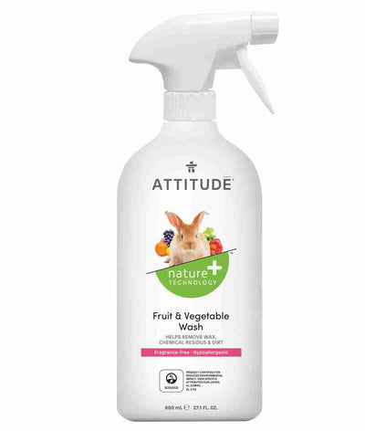 Attitude Living - Fruit & Vegetable Wash Fragrance Free, 800Ml