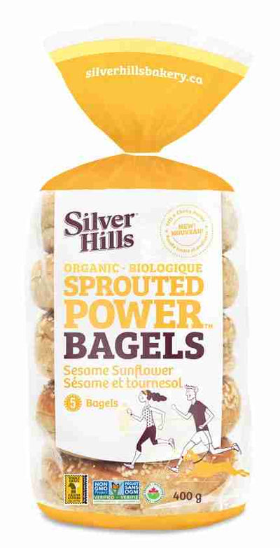 Silver Hills - Sprouted Power Sesame Sunflower Bagel - 400G/5 Bagels