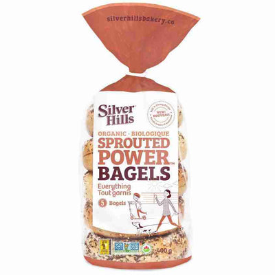 Silver Hills - Sprouted Power Everything Bagel - 400G / 5 Bagels