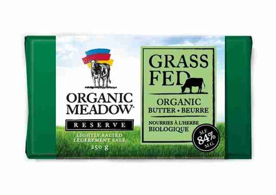 Organic Meadow, Organic Lightly Salted Butter: Grass Fed, 250G