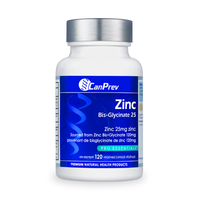 CanPrev Zinc Bis-Glycinate 25 120 Capsules
