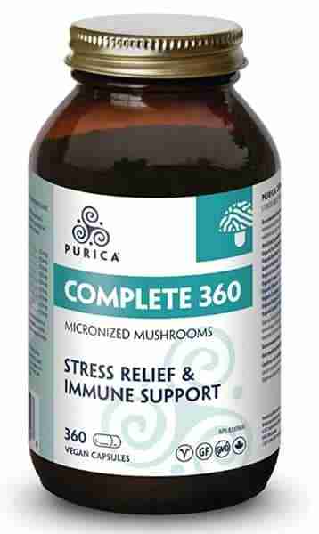 Purica Complete 360 Micronized Mushrooms, 360 Vegan Caps