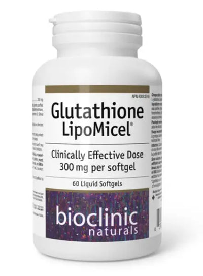 Bioclinic Naturals Glutathione LipoMicel 300 mg, 60 Softgels
