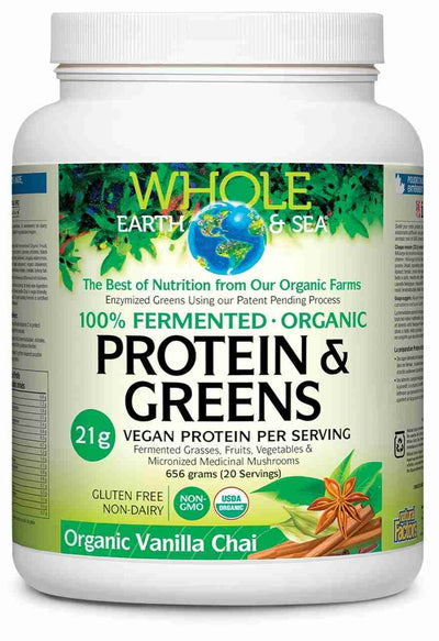 Whole Earth & Sea Fermented Protein & Greens: Vanilla Chai - 656G