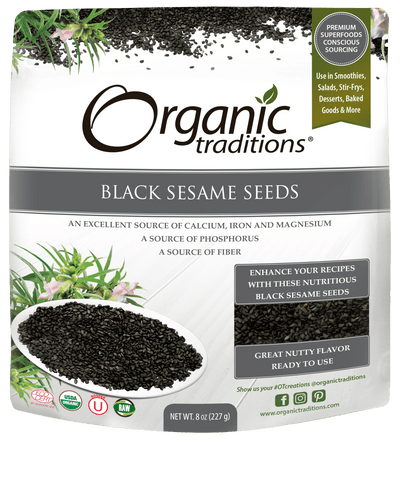Organic Traditions Black Sesame Seeds - 227G