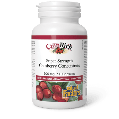 Natural Factors Super Strength Cranberry Concentrate 500 mg, 90 Capsules