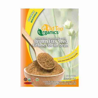 Gold Top Organics Cold Milled Brown Flax Seeds - 454G