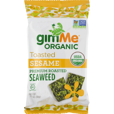 Gimme Organic: Organic Premium Roasted Seaweed Snack: Toasted Sesame - 5G