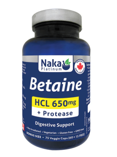 Naka Betaine HCL, 75Caps