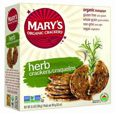 Mary's Organic Crackers, Herb, 184 g