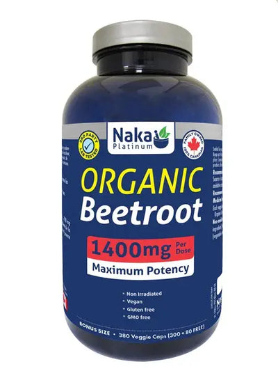 Naka Platinum Organic Beetroot 1400 mg, 380 Capsules