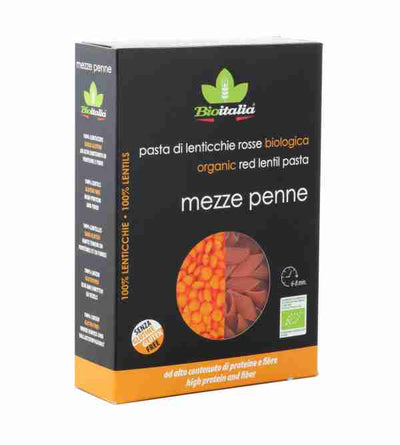 Bio Italia Lentil Mezze Penne - 250G