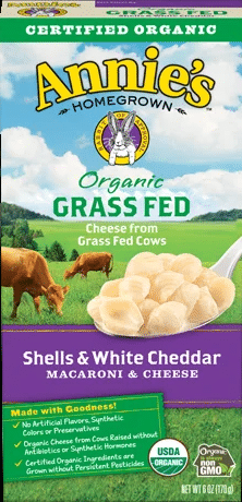 Annie's Grass-Fed Shells And White Cheddar - 170G