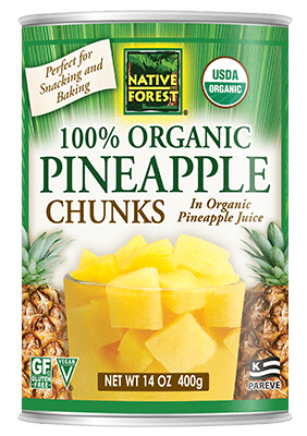 Native Forest Organic Pineapple Chunks, 398 mL