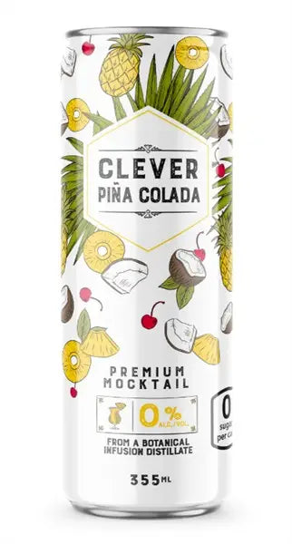 Clever Mocktails Non-Alcoholic Pina Colada, 355Ml