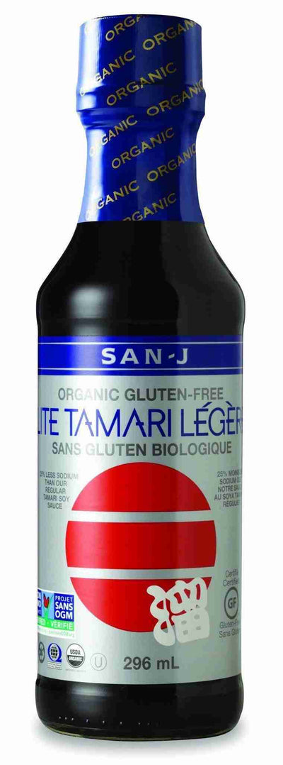San-J Platinum Label Tamari Organic (20% Less Sodium) Soy Sauce - 296Ml
