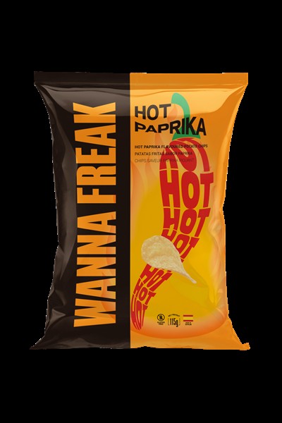 Wanna Freak Hot Paprika Potato Chips, 115G