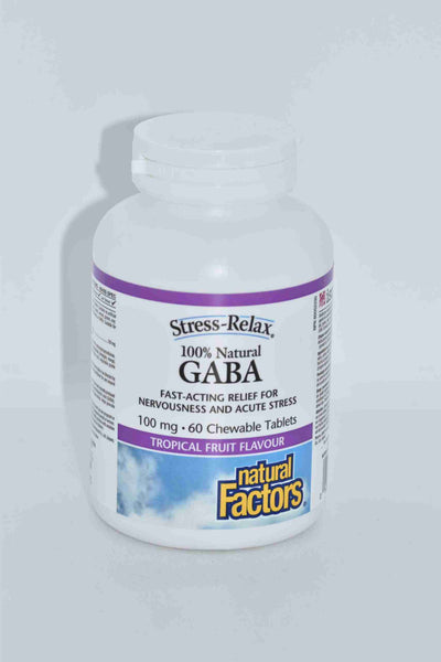Natural Factors 100% Natural GABA 100Mg 60 Chewable Tablets