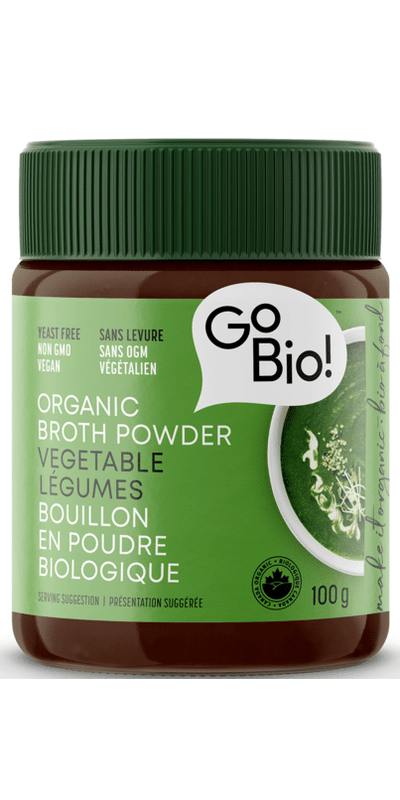 Go Bio Food Organic Broth Powder: Yeast-Free Vegetable - 100G