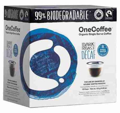 One Coffee Org Dark Roast Decaf Coffee 12Pk