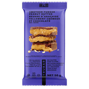 Trubar Smother Fudger Peanut Butter Protein Bar, 50G