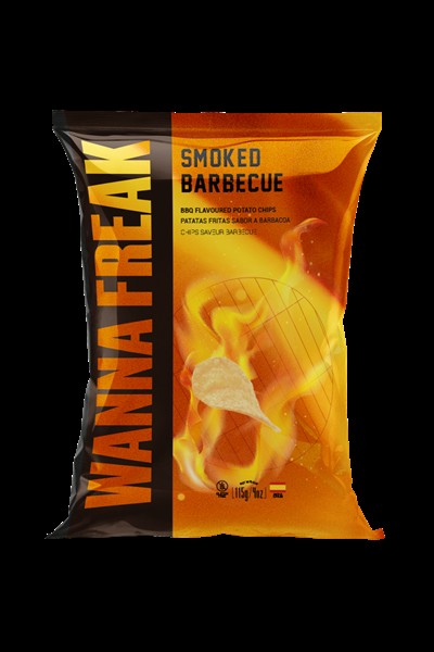 Wanna Freak Smokey Barbeque Potato Chips, 115G