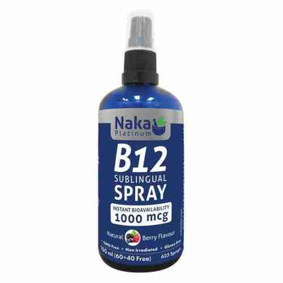 Naka, B12 Sublingual Spray, Berry Flavoured, 100Ml