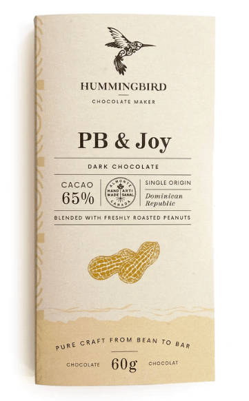 Hummingbird Chocolate - PB & Joy Vegan Chocolate Bar, 60G