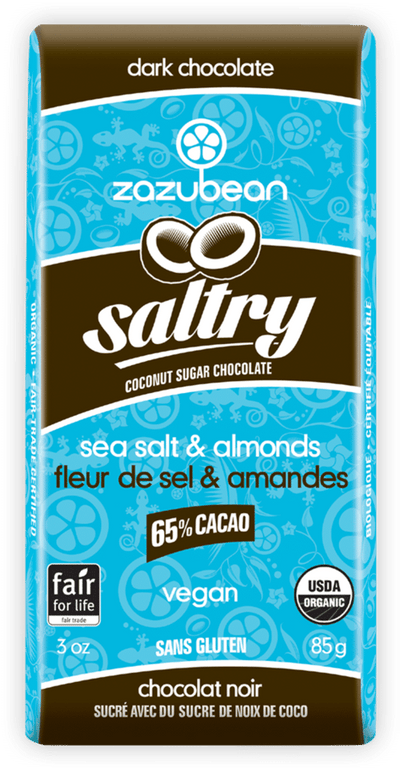 Zazubean - Saltry: Sea Salt & Almonds , 85G