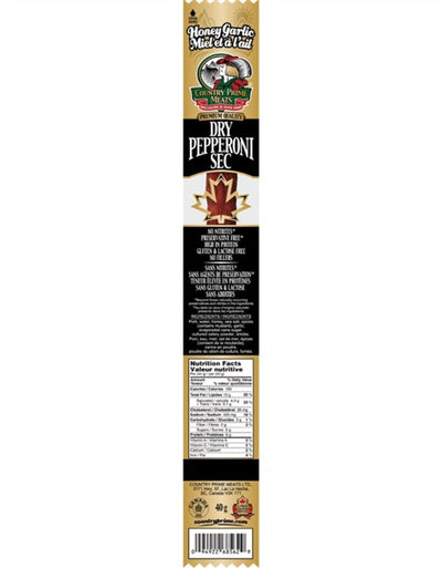 Country Prime Meats Dry Pepperoni Stick - Honey Garlic, 40G