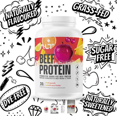 ALT Lifestyle Grass-Fed Beef Protein Isolate - Fruit Punch, 575G