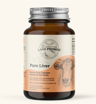 Land Promise 100% Grass Fed & Finished Pure Liver, 180Caps