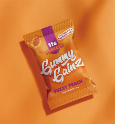 Gummy Gainz Protein Gummy Candy - Sour Peach, 49G