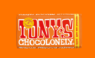 Tony's Chocolonely 32% Milk Chocolate Caramel Sea Salt Bar, 180 g