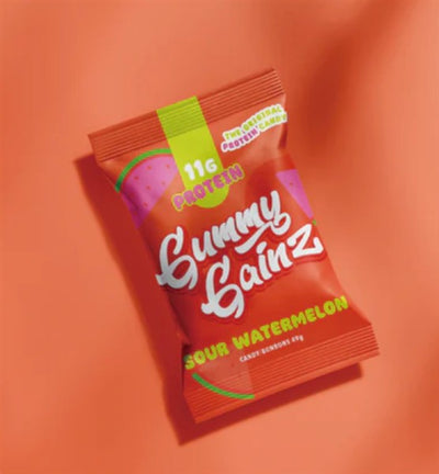Gummy Gainz Protein Gummy Candy - Sour Watermelon, 49G