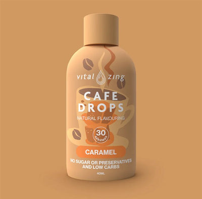 Vital Zing Cafe Drops - Caramel, 40Ml