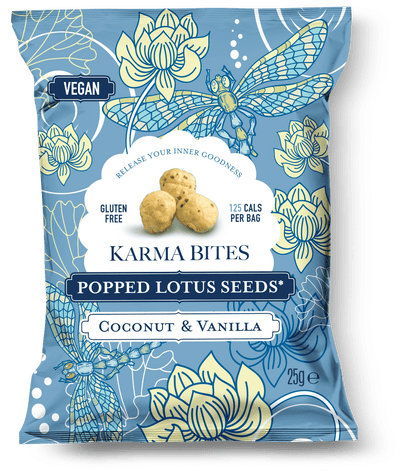Karma Bites Popped Lotus Seeds: Coconut & Vanilla - 50G