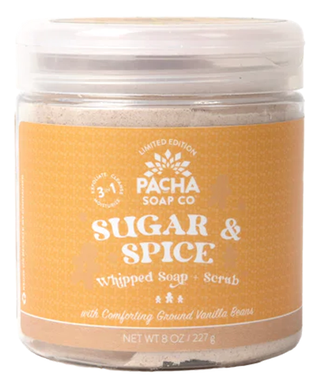 Pacha Soap Co. Whipped Soap + Scrub - Sugar & Spice, 227G