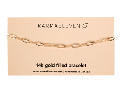 Karma Eleven - Paperclip 14K Gold Filled Bracelet