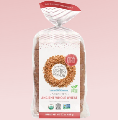 One Degree Sprouted Ancient Whole Wheat Bread, 625 g