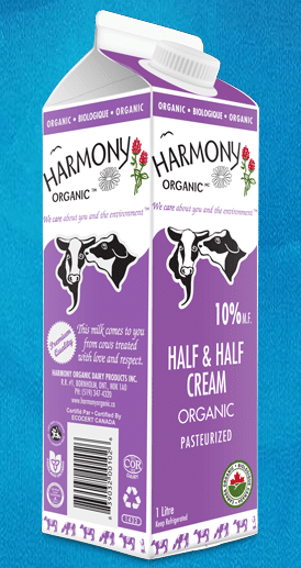 Harmony Organic 10% Half And Half Cream 1L
