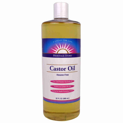Heritage Store Castor Oil, 960 mL