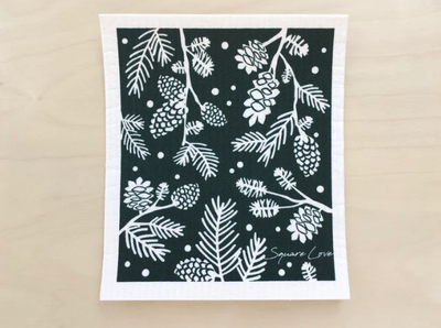 Square Love Swedish Sponge Cloths - Borealis