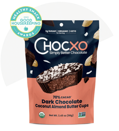 Chocxo Keto 70% Dark Chocolate Coconut Almond Butter Cups 98G