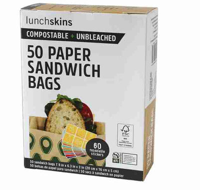 Lunchskins Paper Sandwich Bags 50Ct