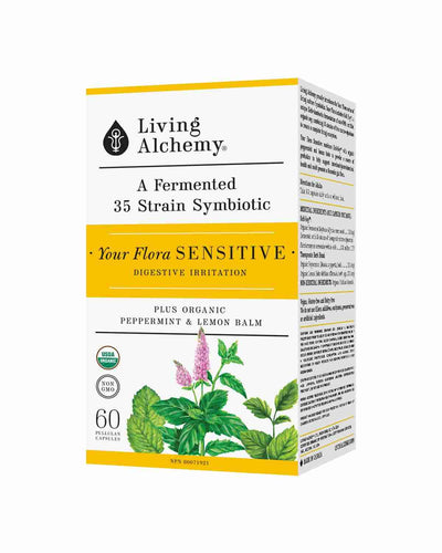 Living Alchemy Fermented 35 Strain Symbiotic- Sensitive; 60 Capsules